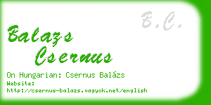 balazs csernus business card